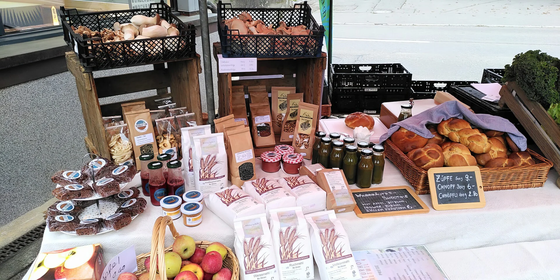 Stand am Ochsen Märit in Rapperswil